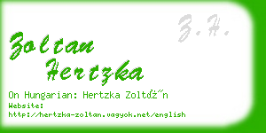 zoltan hertzka business card